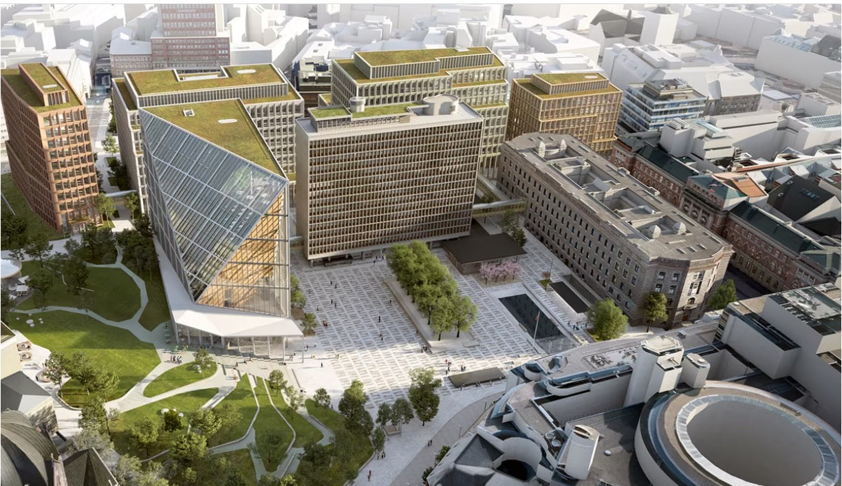 Oversiktsbilde det nye Regjerningskvartalet