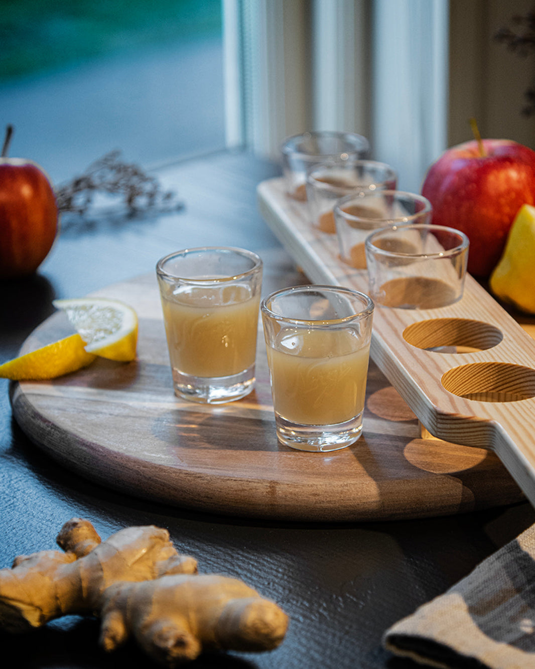 Frisk ingefærshot – perfekt i Norgesglassets nye shotglass