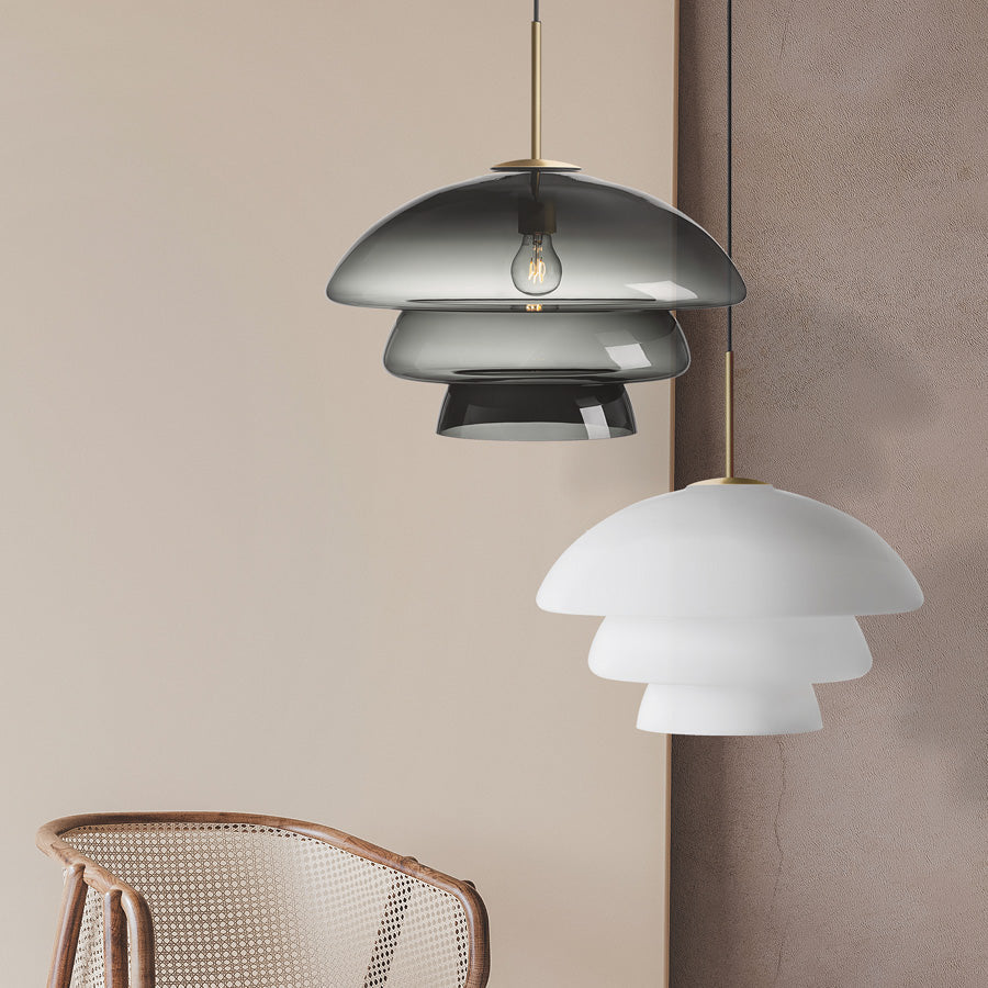 Arkiv 4006 taklampe i røkgrå og matt hvit