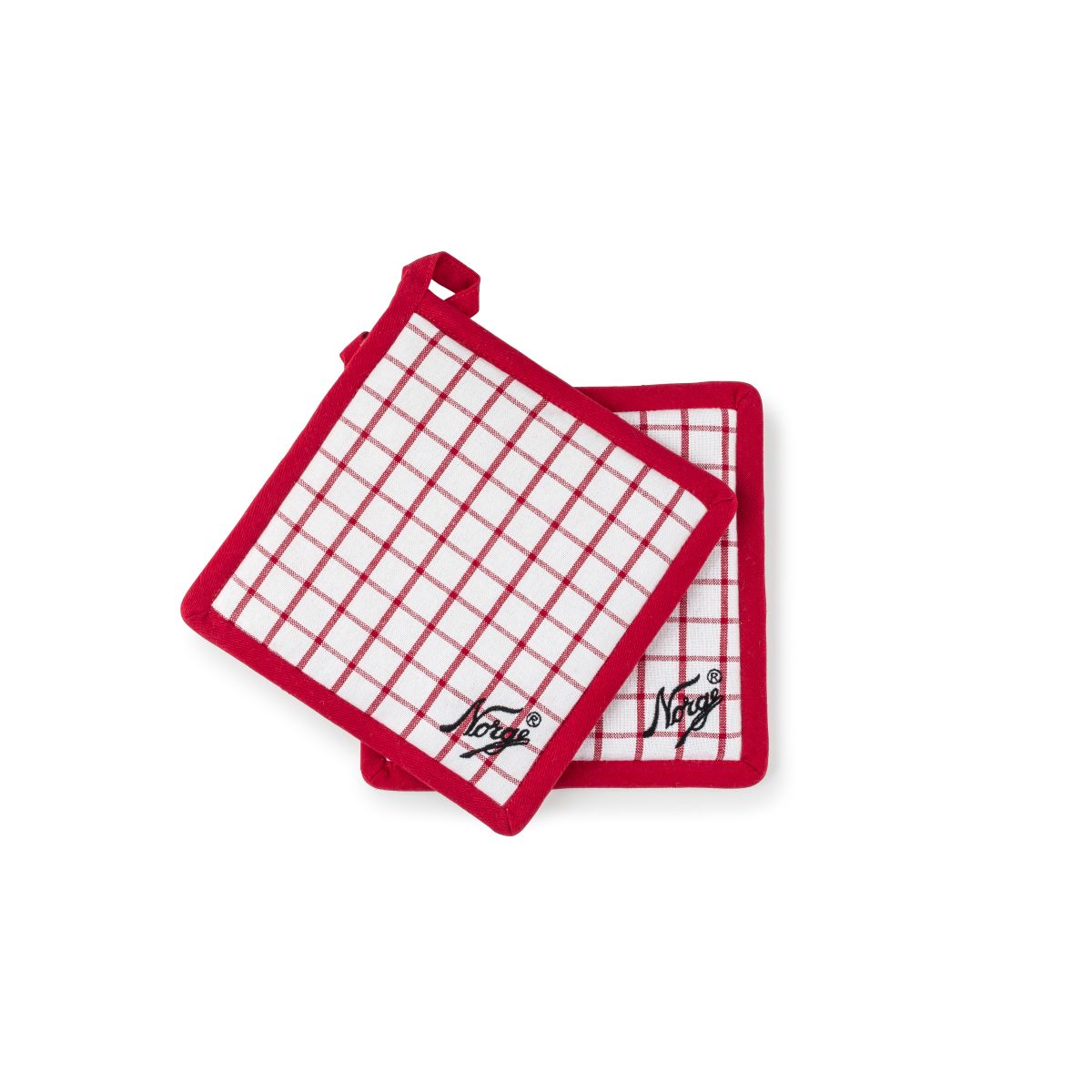 NORGESGLASSET GRYTEKLUT 20x20 CM 2PK RØD
