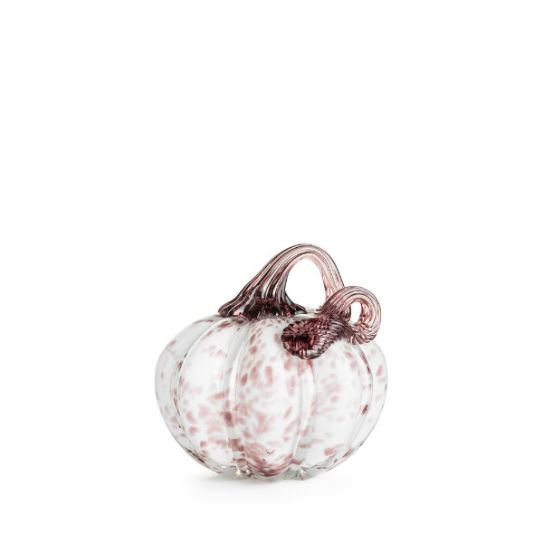 GLASS PUMPKIN LIGHT SPECKLED 11 CM