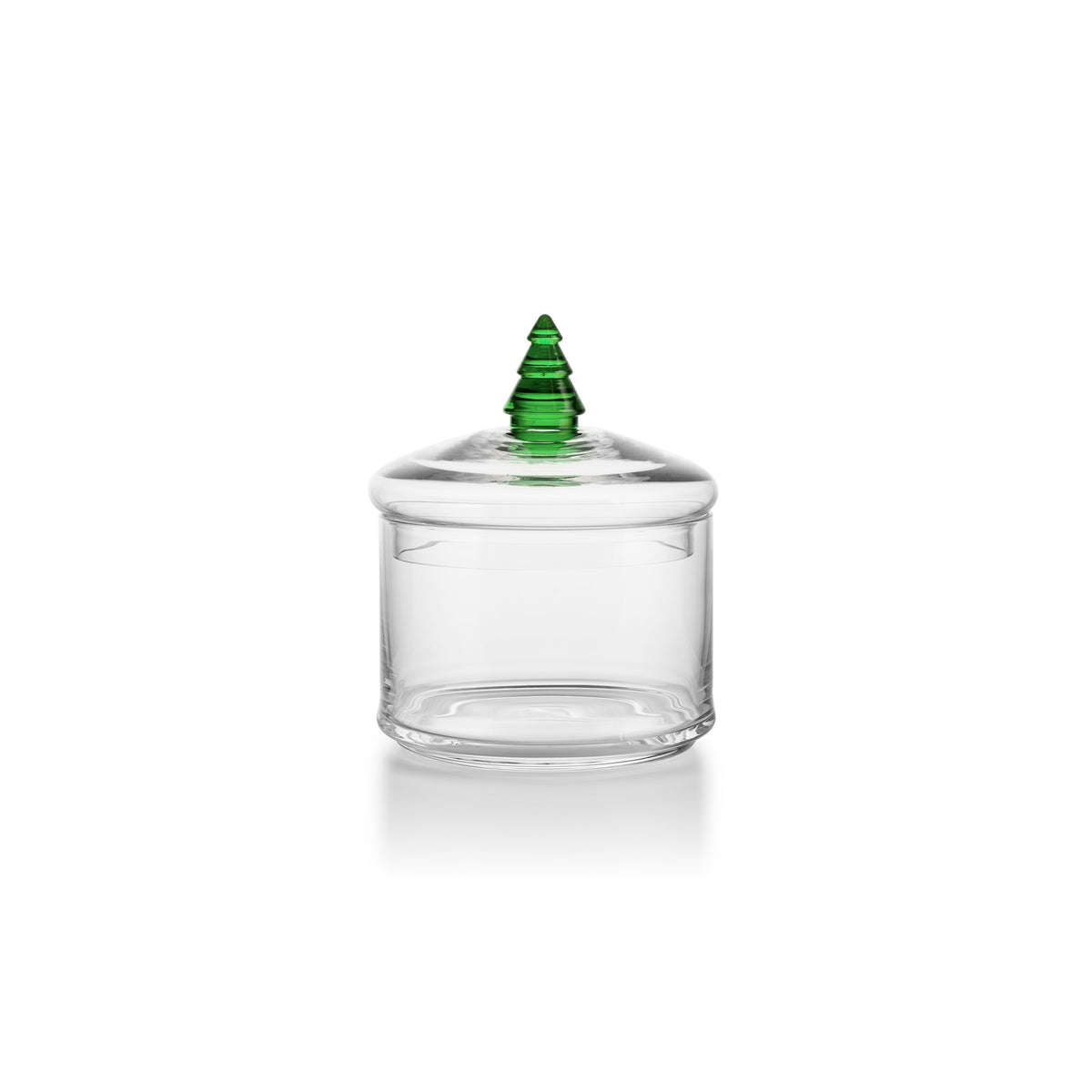 GRAN GLASSKRUKKE MED LOKK 12 CM GRØNN