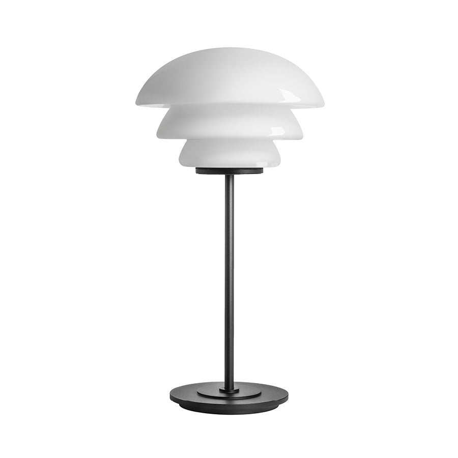 BORDLAMPE 4006 HVIT MED SORT METALLFOT