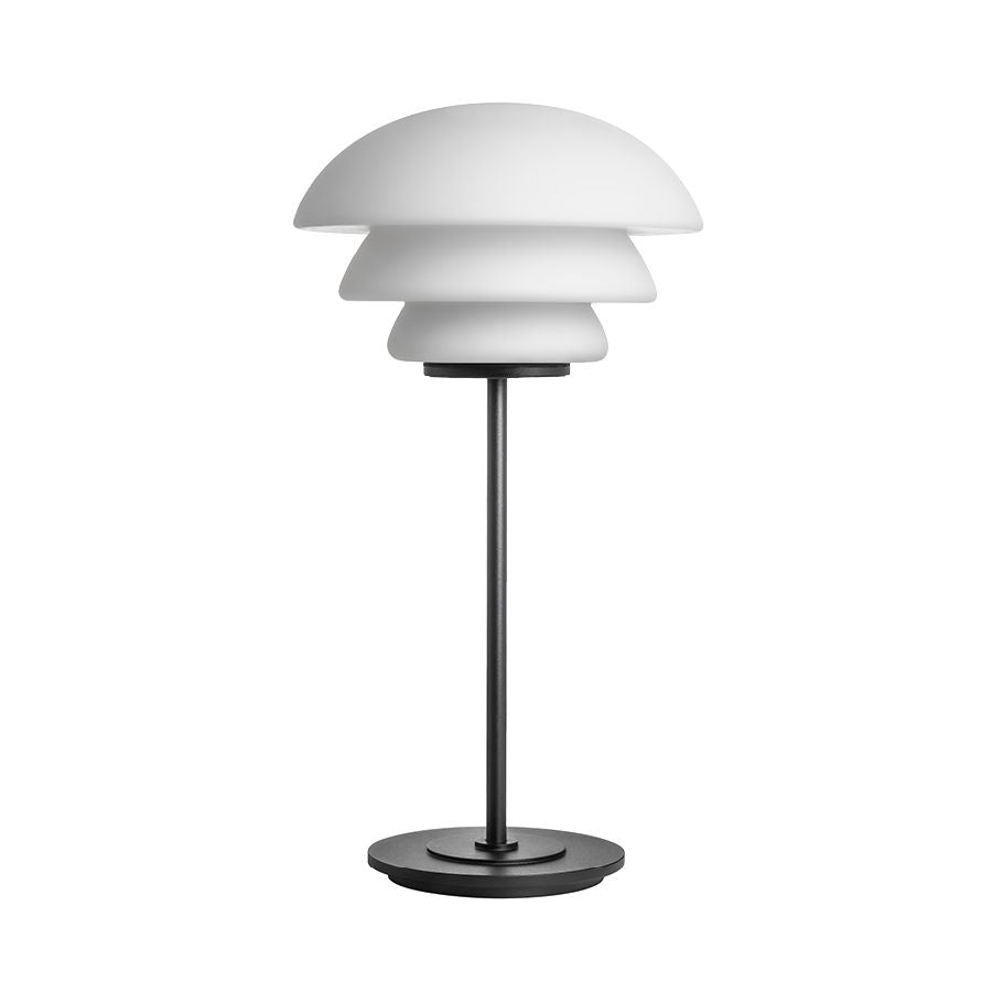 BORDLAMPE 4006 HVIT MATT MED SORT METALLFOT