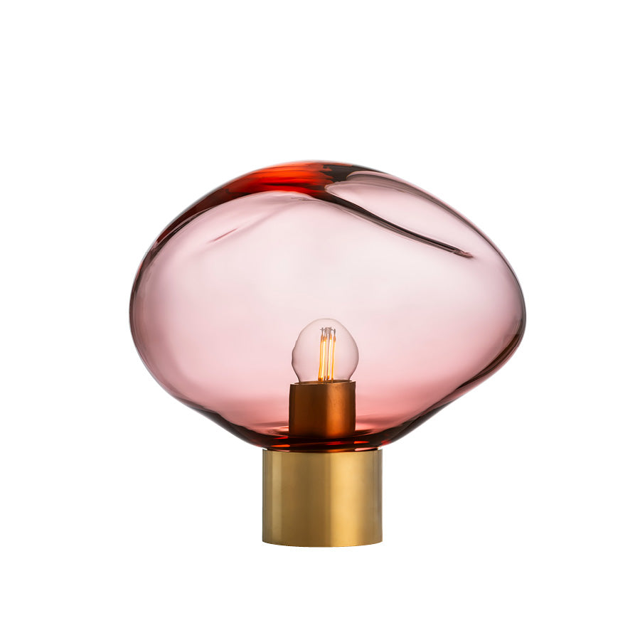 CRYSTAL STONE BORDLAMPE MORGENRØD