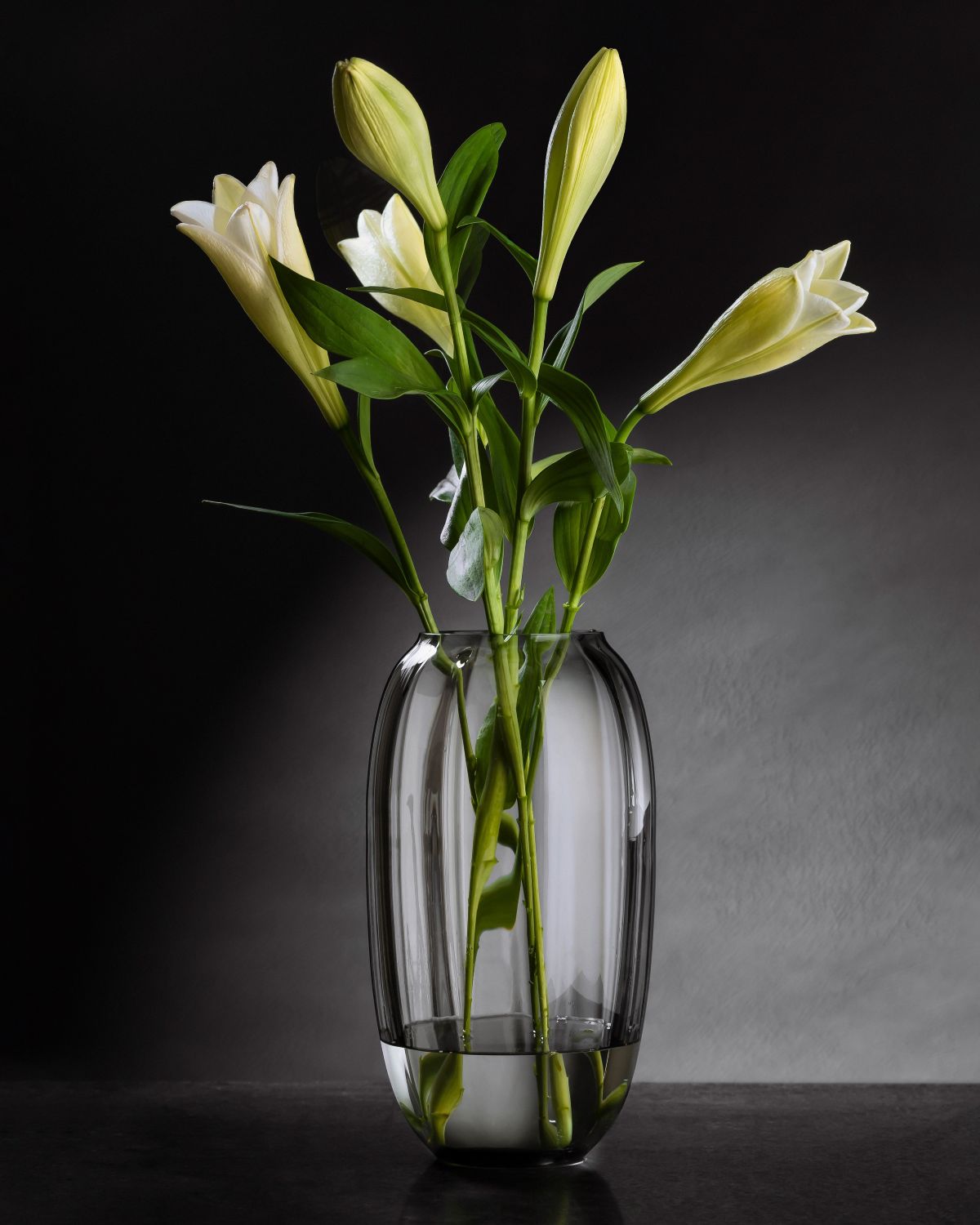 ELLA VASE 29 CM SMOKE GREY