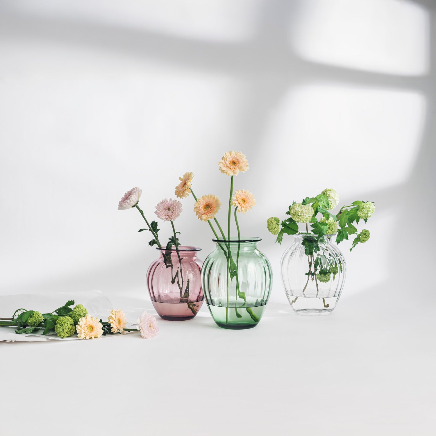 EMILY OPTIKK VASE 26,5 CM GRØNN