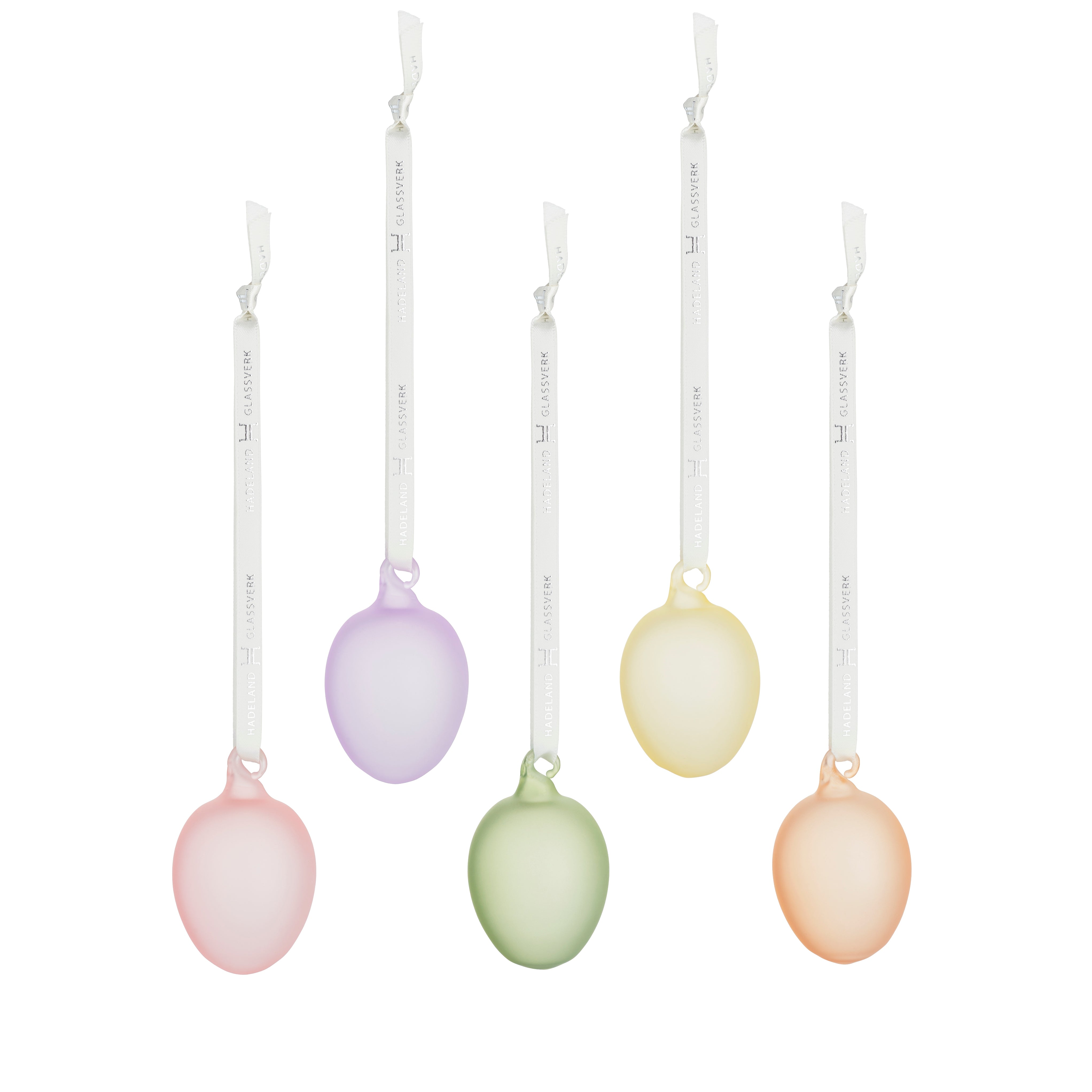 GLASS EGGS FROSTED, 5 PCS