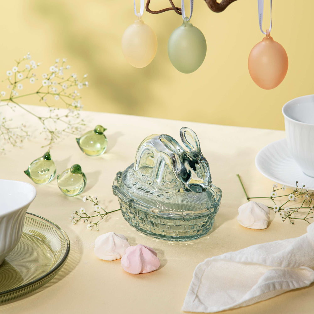 GLASS BOWL WITH BUNNY LID 11 CM
