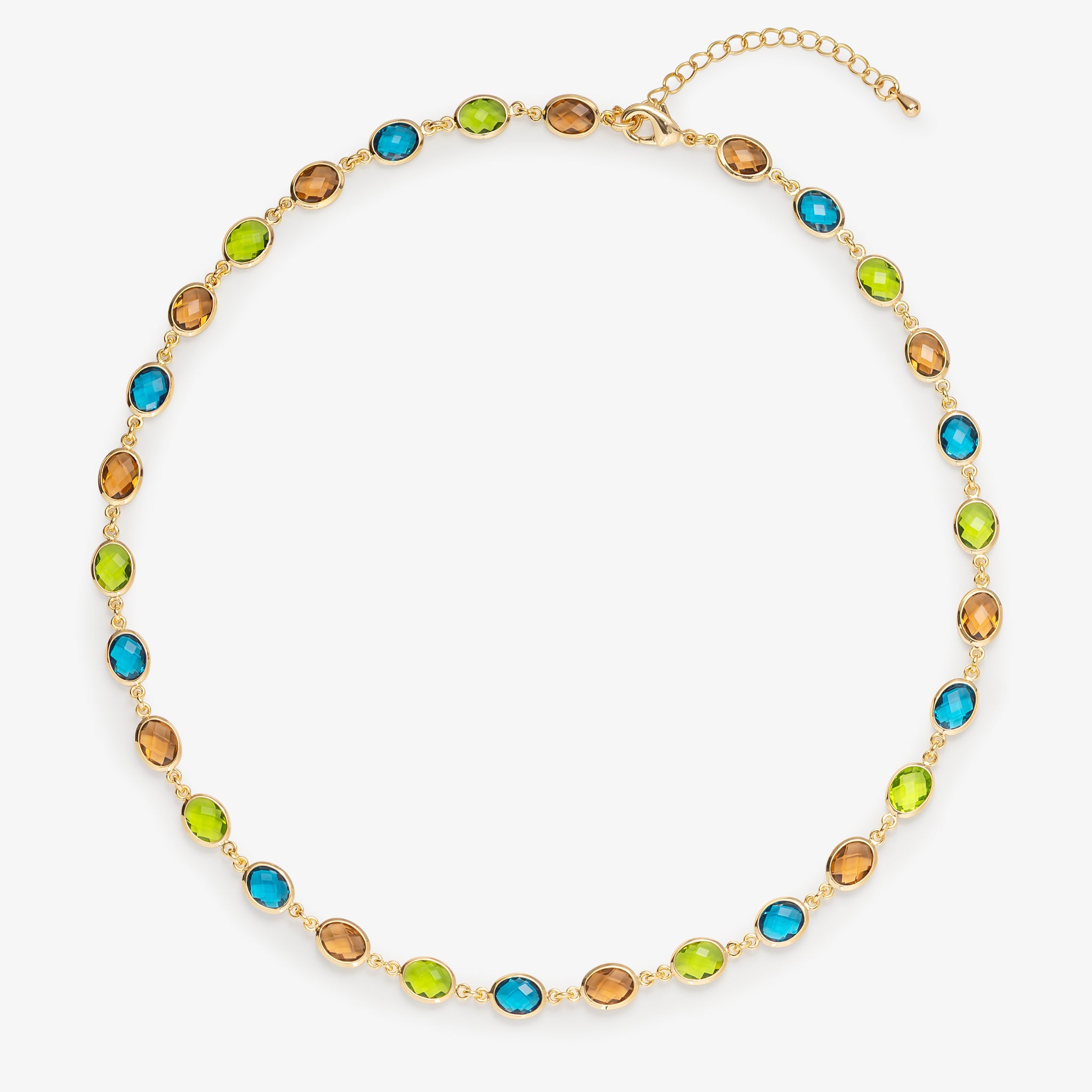 LYSNE NECKLACE WITH BLUE GLASS