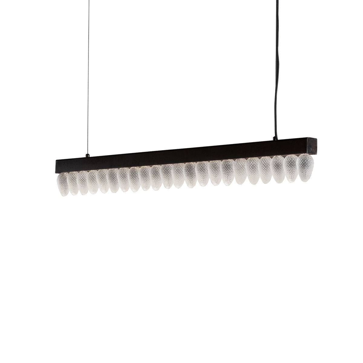 CRYSTAL PINECONE 1250MM - LAMP - RAL8019 - STRAIGHT