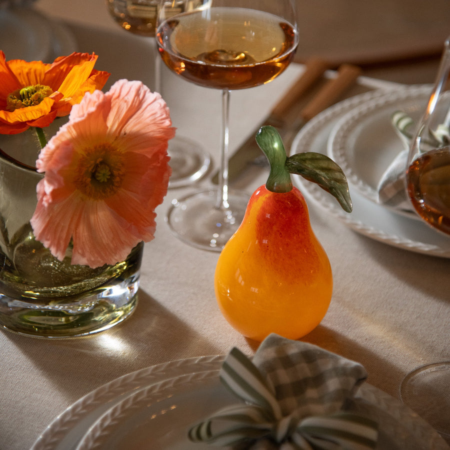 GLASS BULB ORANGE 14 CM