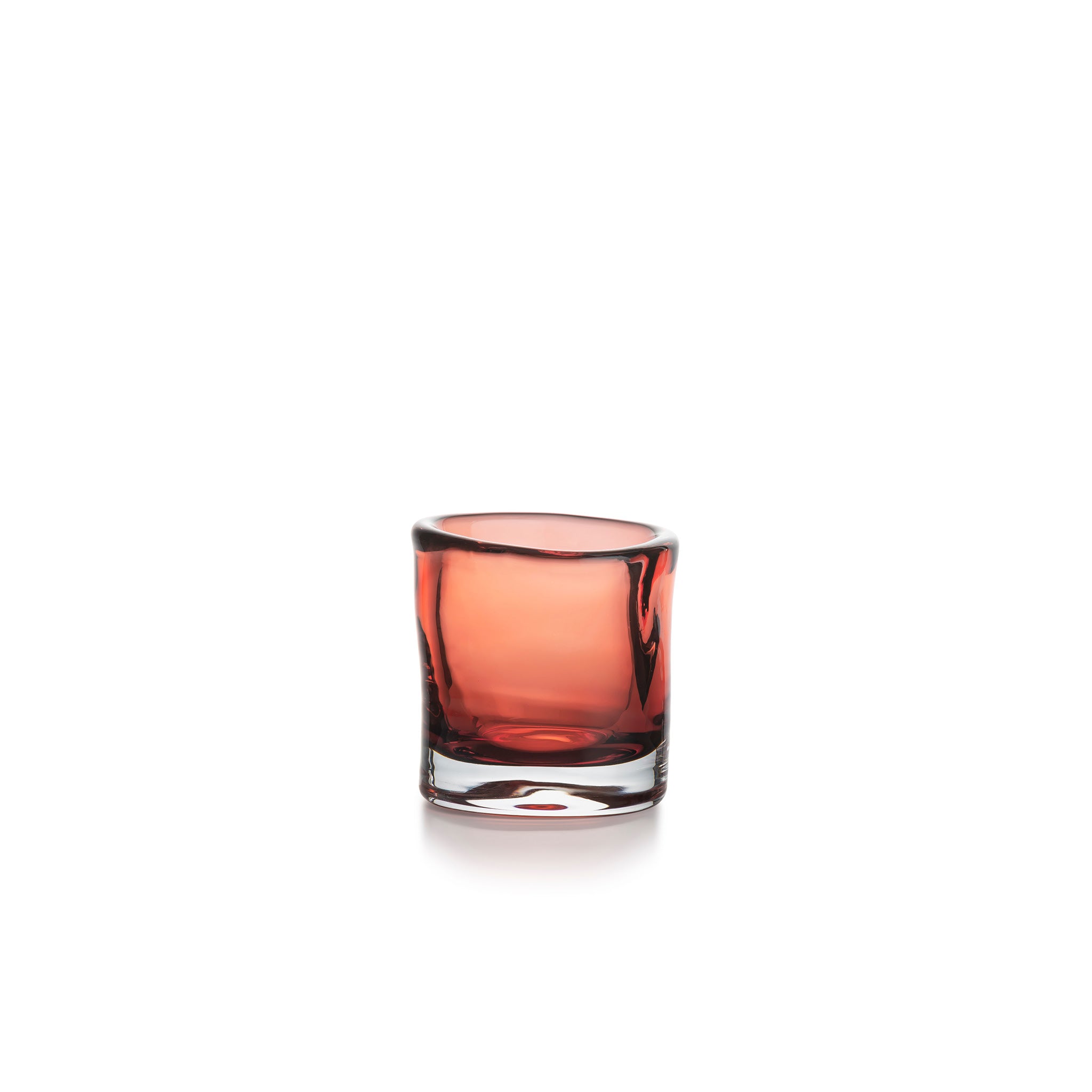 SINE TEALIGHT HOLDER MORNING RED