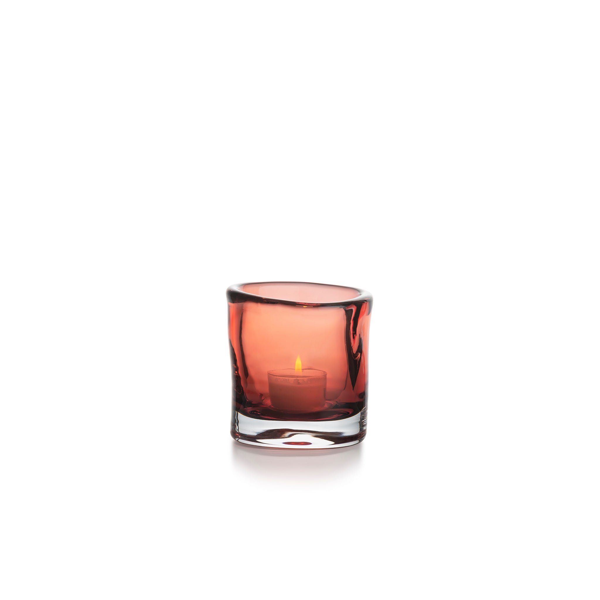 SINE TEALIGHT HOLDER MORNING RED