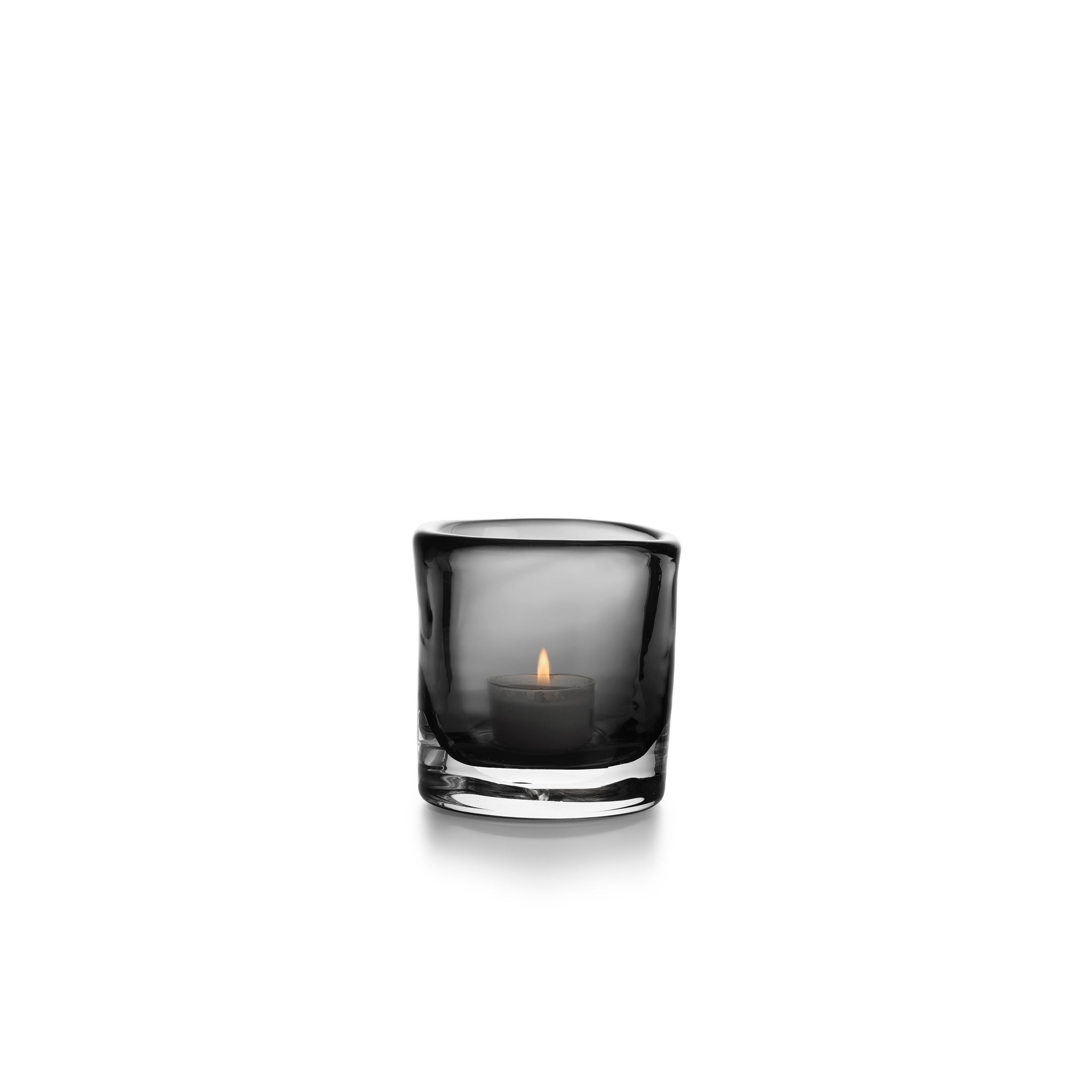 SINE TEALIGHT HOLDER SMOKE GREY