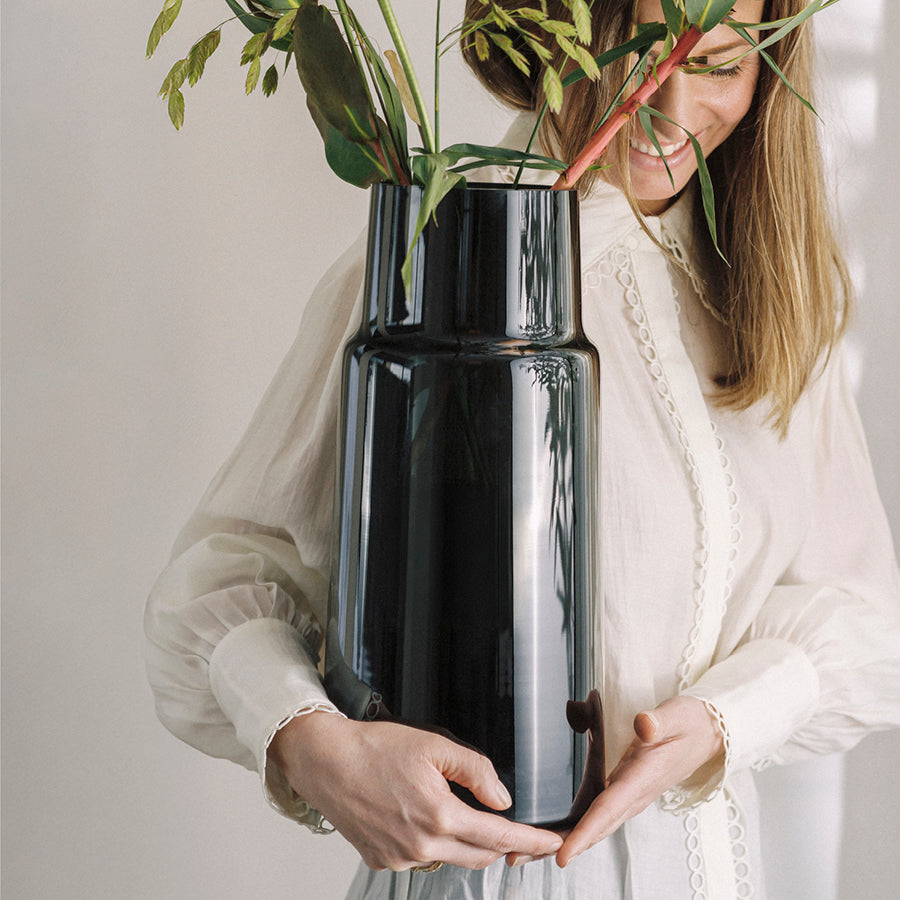 VASE RØKGRÅ 38,7 CM