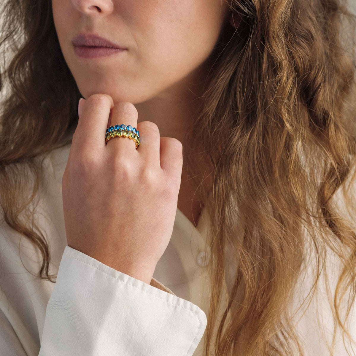 LYRA RING GRØNN
