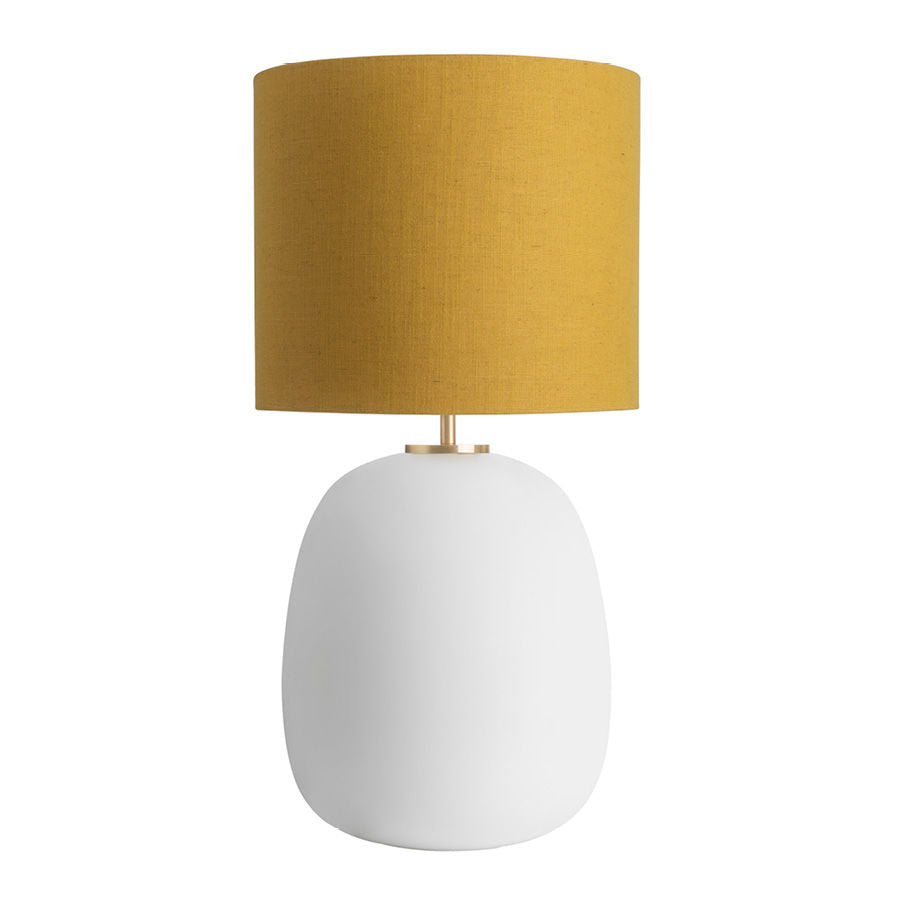 Austra Bordlampe Hvit, 30*35 Gul skjerm