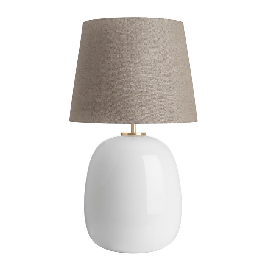 Austra Bordlampe Hvit 40*30*38 Beige skjerm