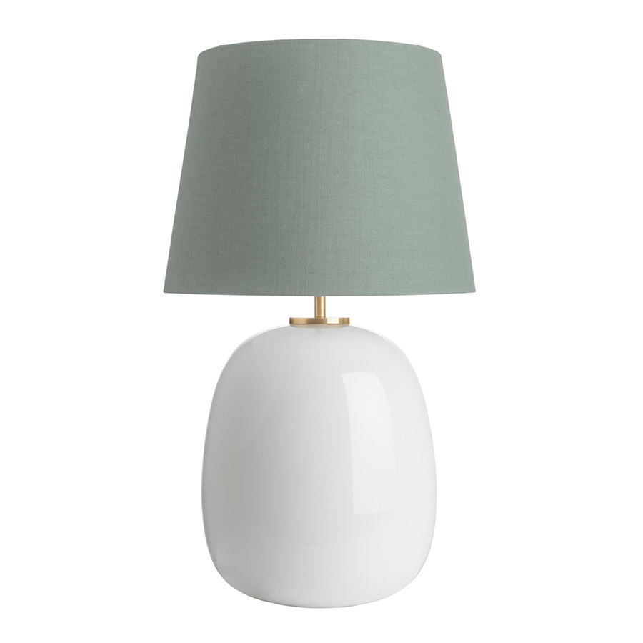 Austra Bordlampe Hvit 40*30*38 Blågrønn skjerm