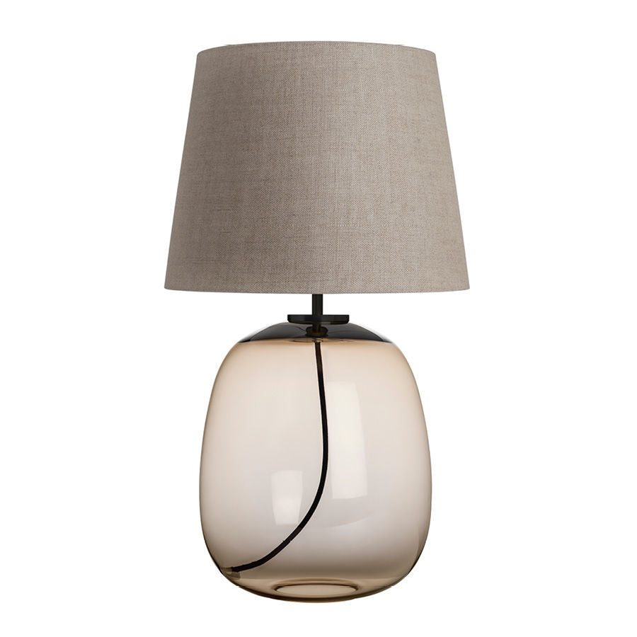 AUSTRA BORDLAMPE KAKAO M. SORT ARMATUR, BEIGE 40*30*38 SKJERM