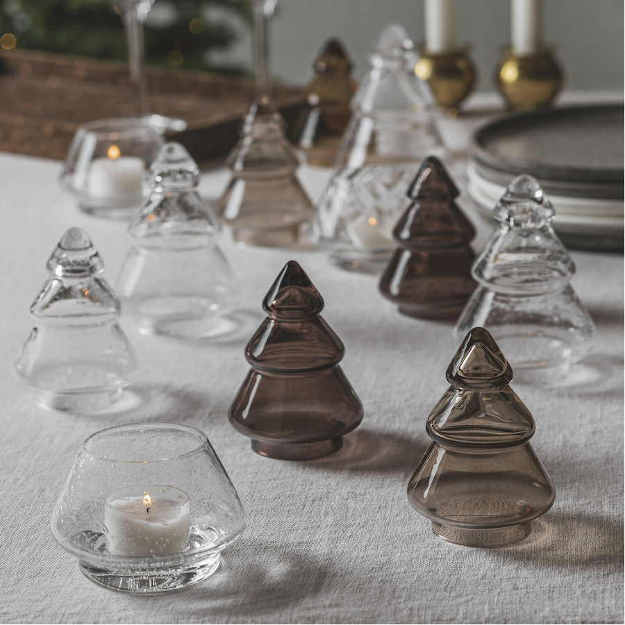 GLASSTRE GLATT MØRK KAKAO 12,7CM