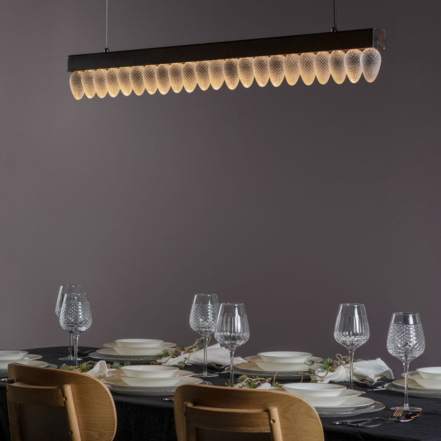 KRYSTALLKONGLE 1250MM - LAMPE - RAL8019 - RETT