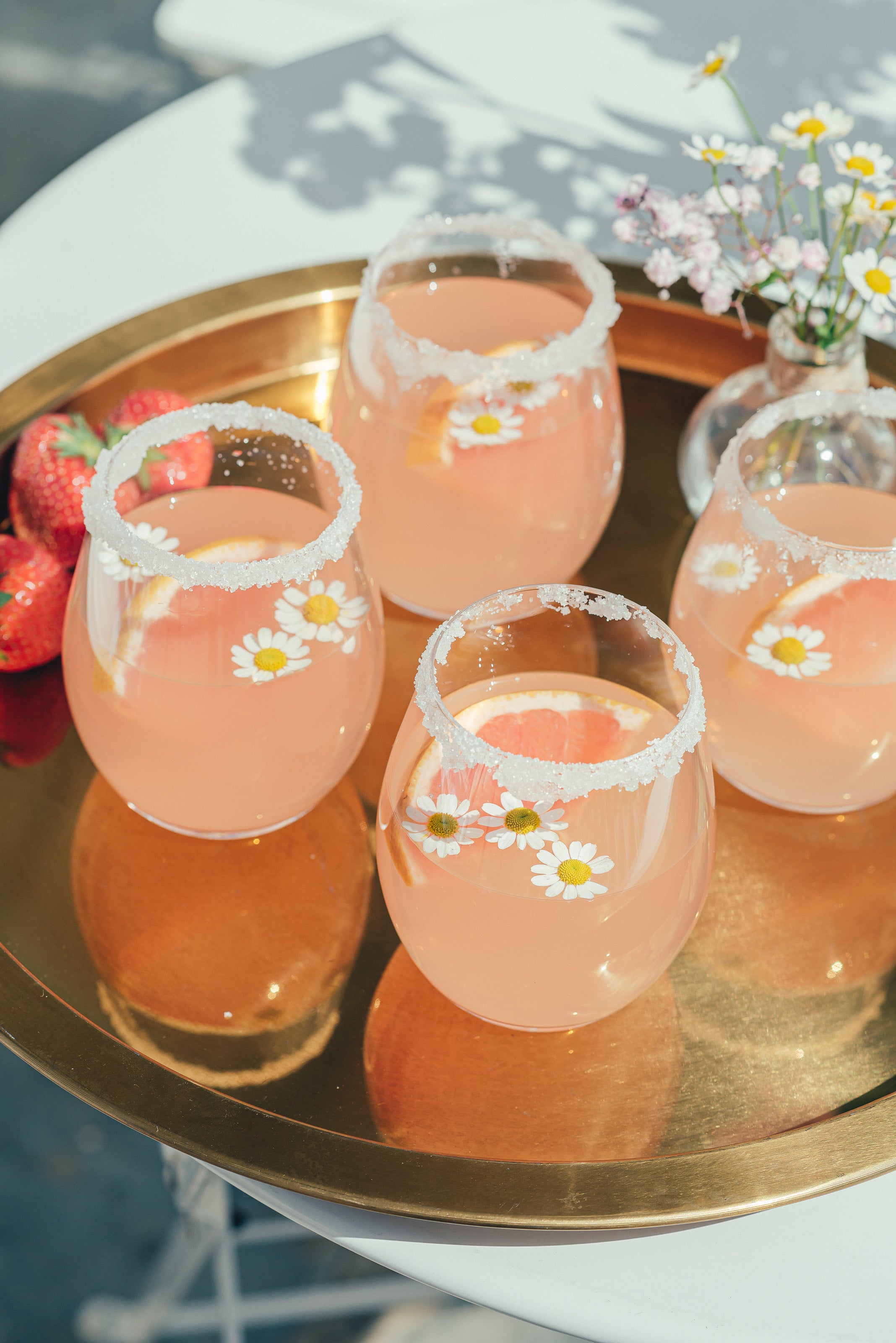 Odyssé vannglass fra Hadeland Glassverk med grapefrukt mocktail