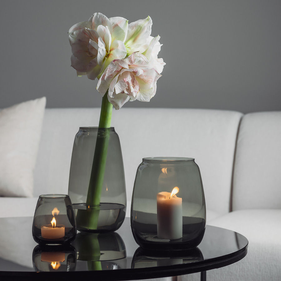 VASE RØKGRÅ 11CM