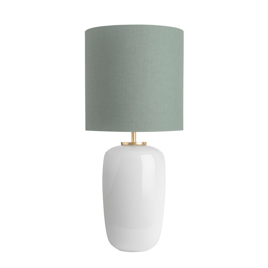VEGA Bordlampe Hvit 30*30 Blågrønn skjerm