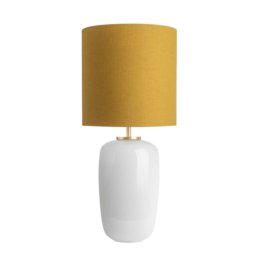 VEGA Bordlampe Hvit 30*30 Gul skjerm